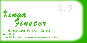 kinga finster business card